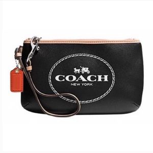 Coach Black Horse and Carriage Wristlet